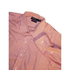 Vintage Polo Ralph Lauren Red White XL Checkered Striped Long Sleeve Button Up